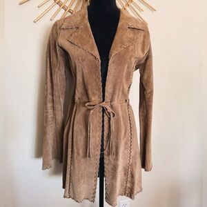 Wet Seal Brown Suede Trench Coat